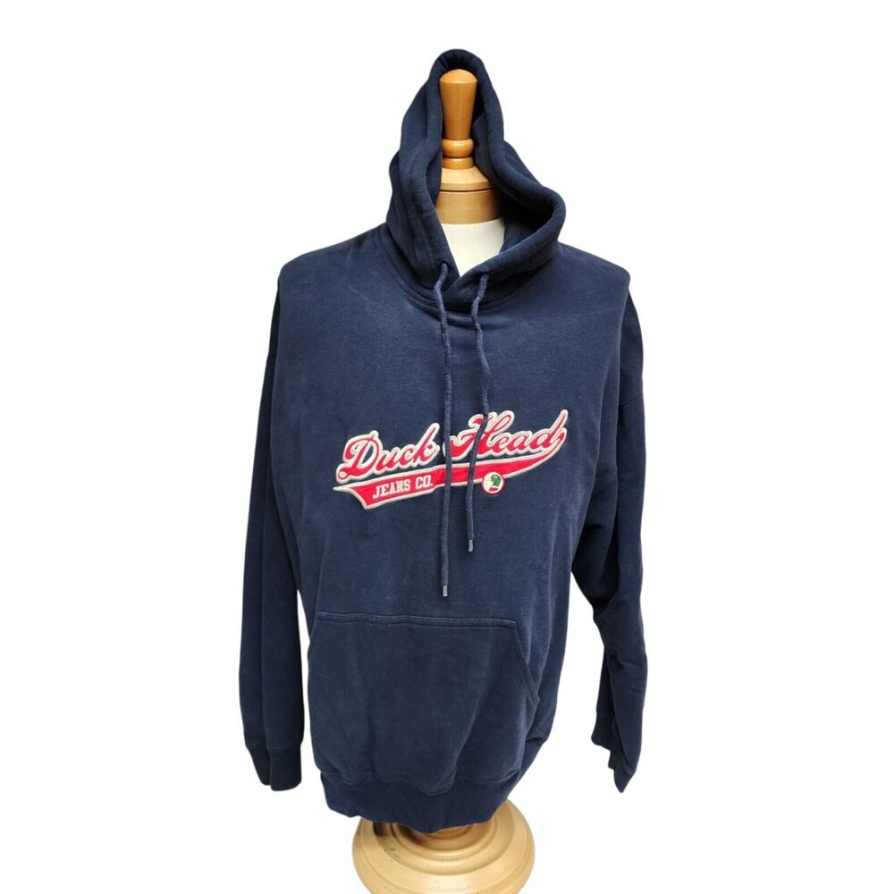Vtg Duck Head Mens Size XXL Navy Blue Hoodie